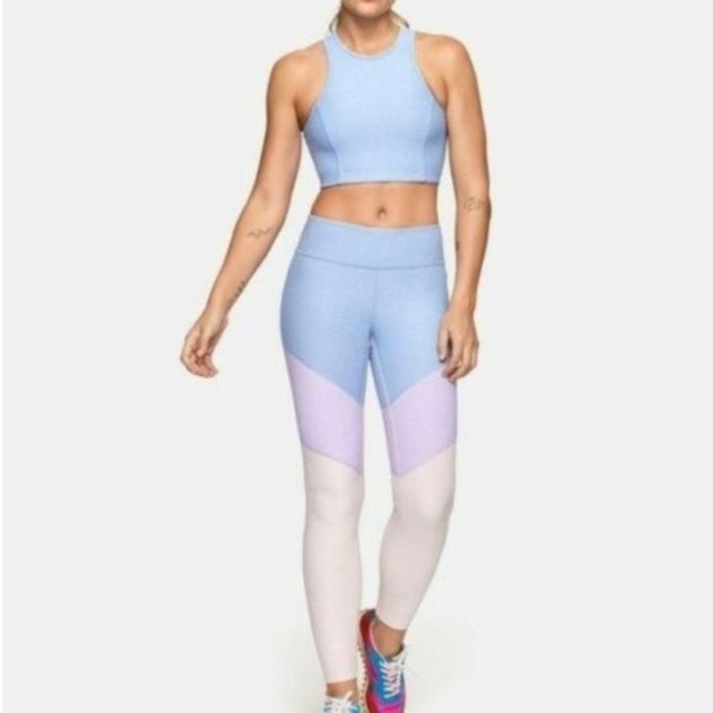 outdoor Voices 7/8 Springs colorblock Leggings  Lilac XS